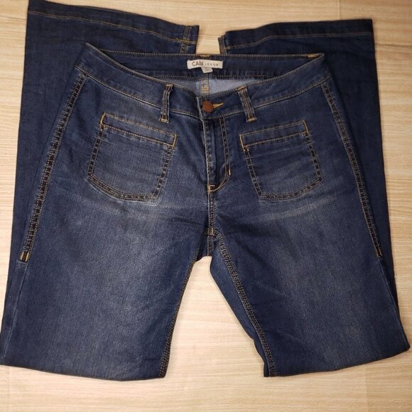 Cabi Womens Medium Wash Flare Leg Low Rise Jeans 6 - Picture 1 of 10